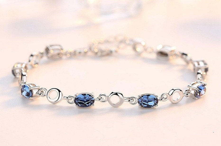 Seeblaues Topas-Armband