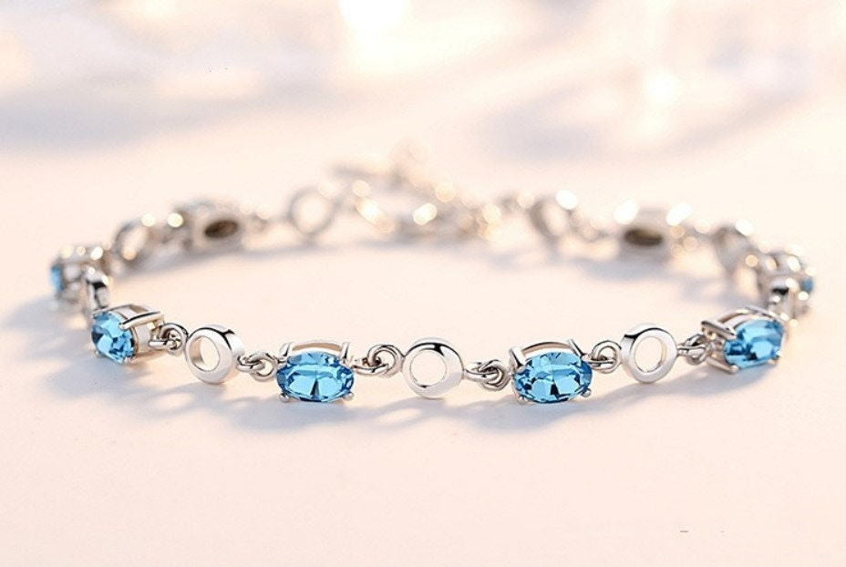 Seeblaues Topas-Armband