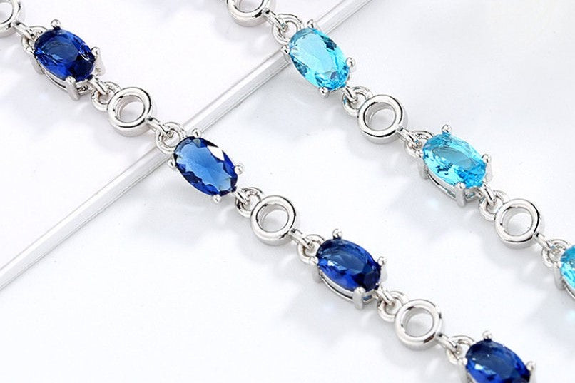 Hellblaues Topas-Armband