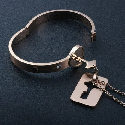 Lock Key Bracelet Set for Couples