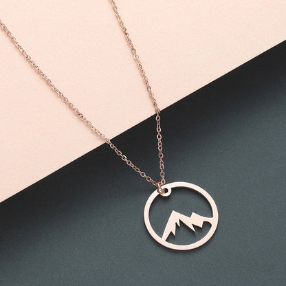 Night Court Mountain Pendant Necklace