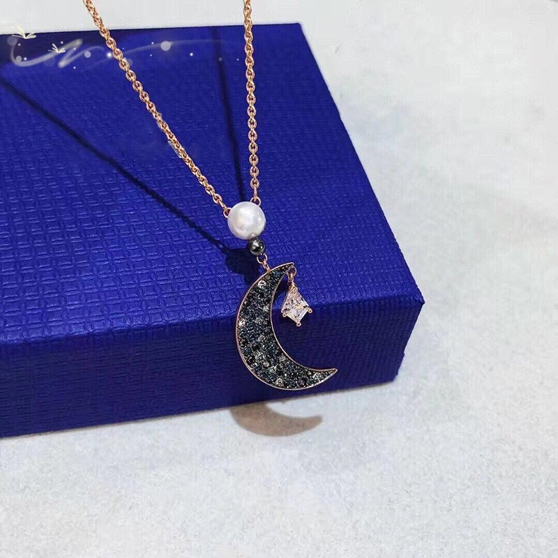 Night Court Moon Pendant Necklace