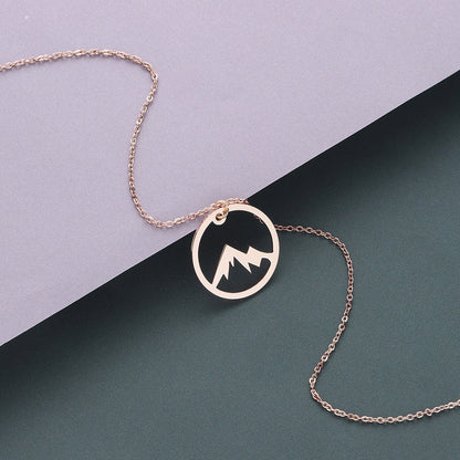 Night Court Mountain Pendant Necklace