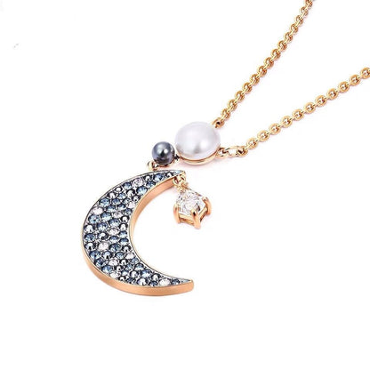 Night Court Moon Pendant Necklace